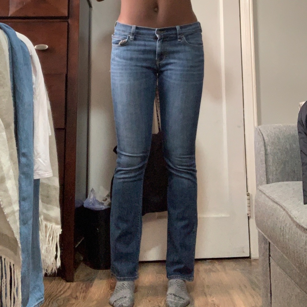 2000s low-rise bootcut jeans